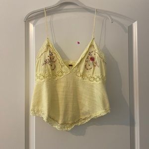 Free People Yellow Floral Tank